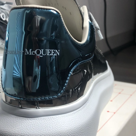 Alexander McQueen Men's Sneakers Metallic/Blue - Picture 5 of 15